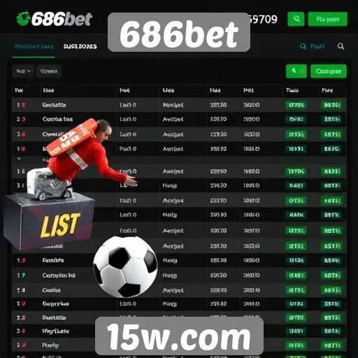 Comparação das odds oferecidas pela 686bet